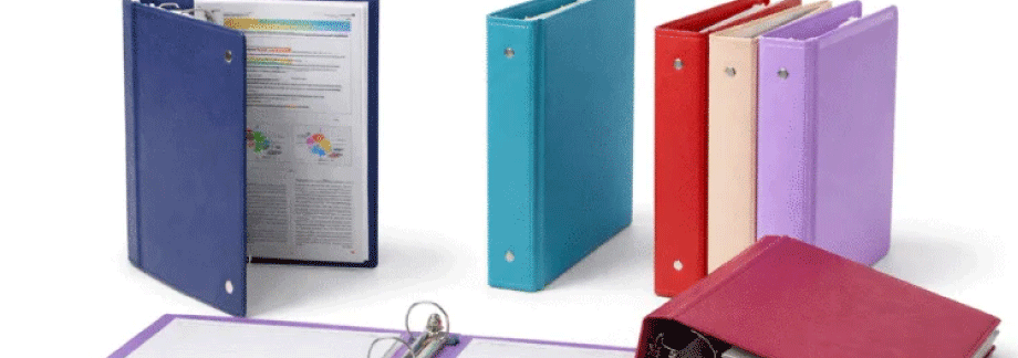 Folder con herraje, carpeta tipo blinder y pasta archivadora